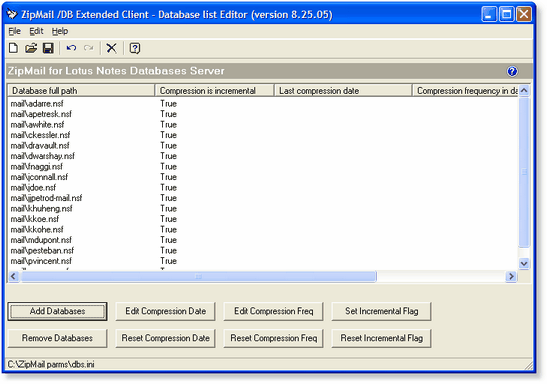 ZipMail Zip Compression for Lotus Notes Databases Extended Client